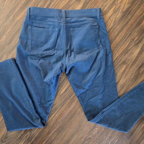 BANANA REPUBLIC Brushed Cotton/Rayon/Spandex Blue Skinny Leg Pants NWOT/SIZE 0 - Picture 2 of 4